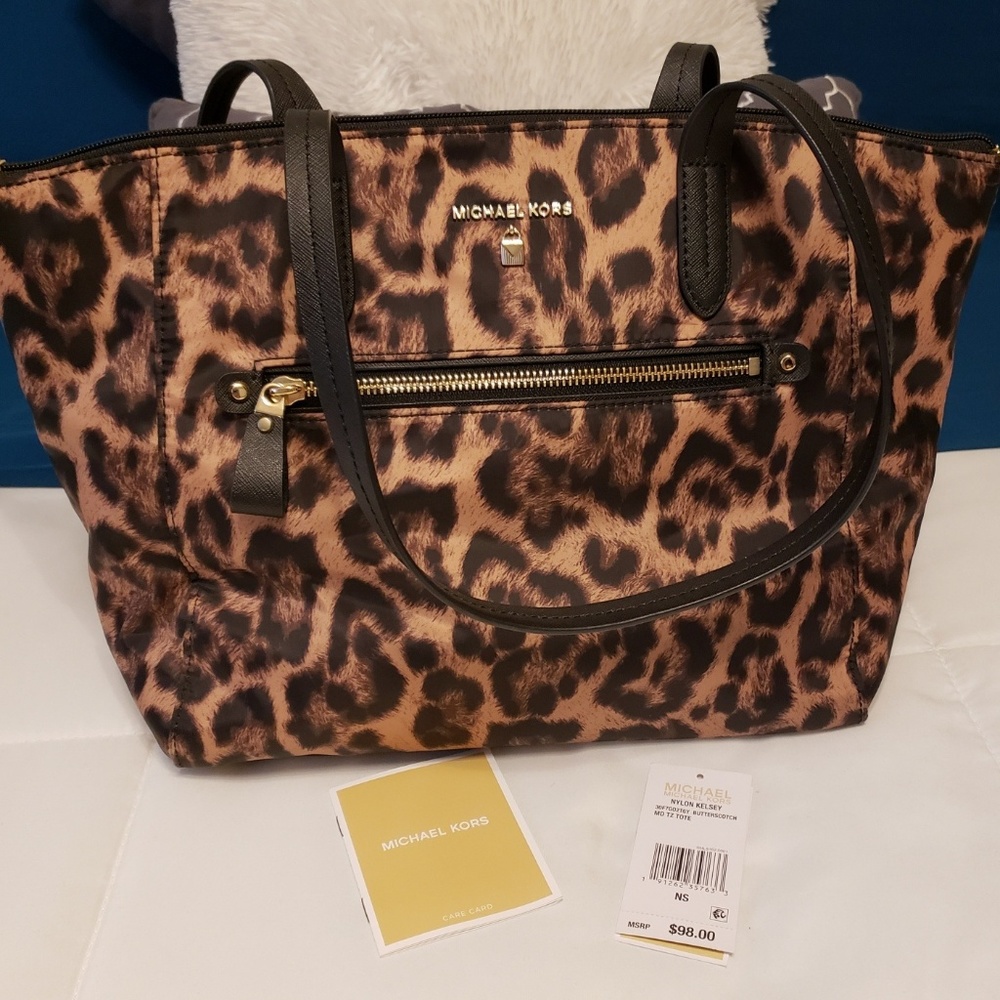 Michael Kors Nylon Kelsey Butterscotch Tote